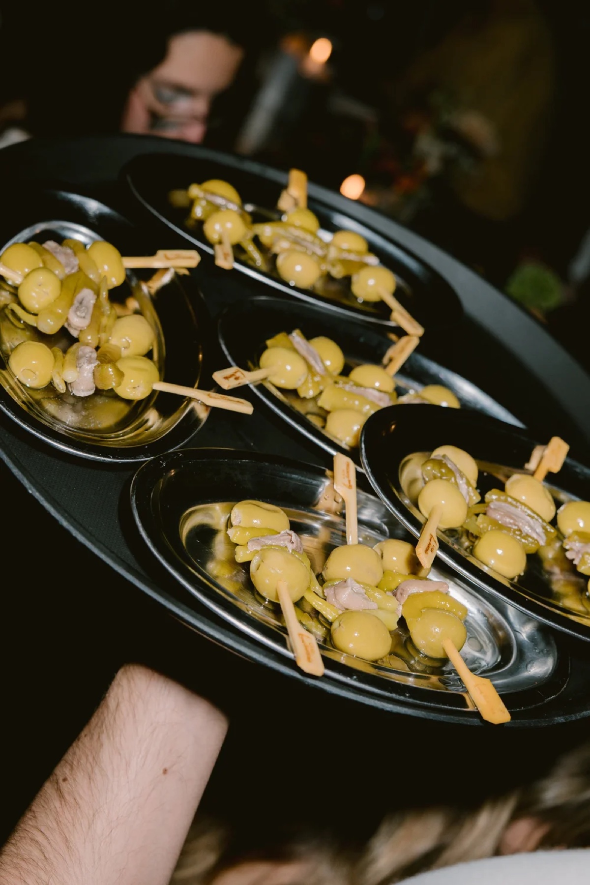 Aperitivos preparados para un servicio de catering